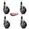 Service Caster 5'' Maroon Poly Swivel 1-1/4'' Expanding Stem Caster Set with Brake, 4PK SCC-EX20S514-PPUB-MRN-TLB-114-4 - alternate 3